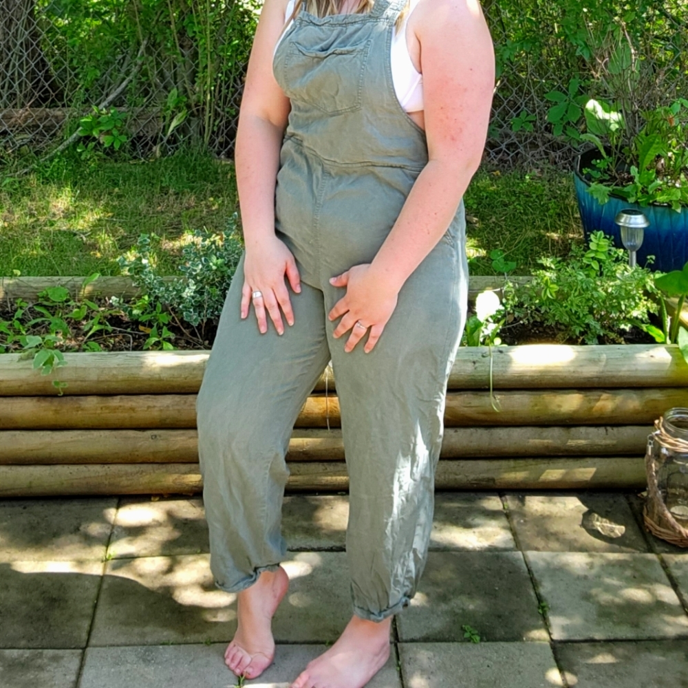 Army green overalls